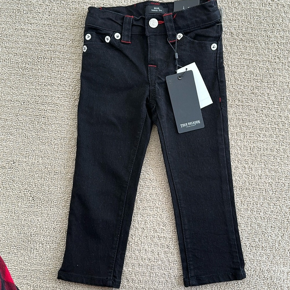NWT! TRUE RELIGION TODDLER BOY GENO SLIM JEANS